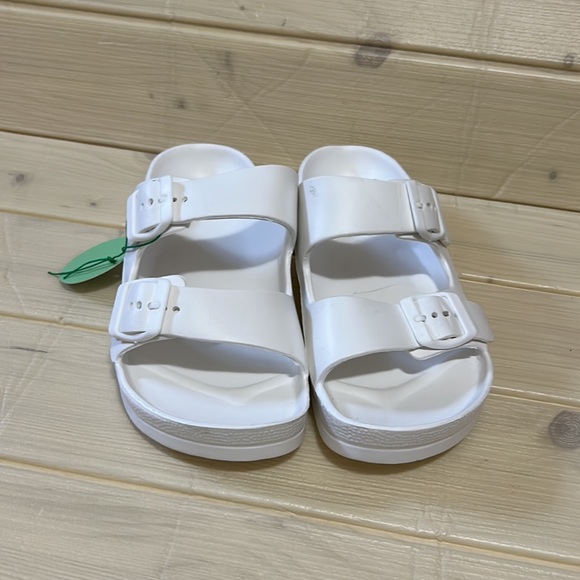 Women’s comport slide double buckles adjustable Eva flat sandals NWT - Picture 8 of 11